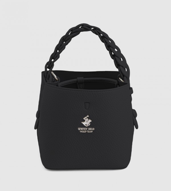 Textured Bucket Bag with Detachable Sling