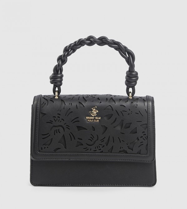 Laser Cut Flap Top Handle Bag