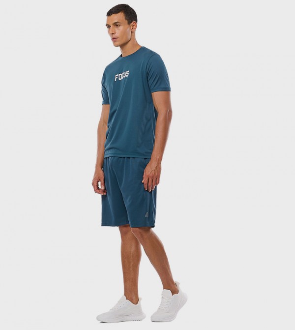 Logo Detail Shorts with Drawstring Closure