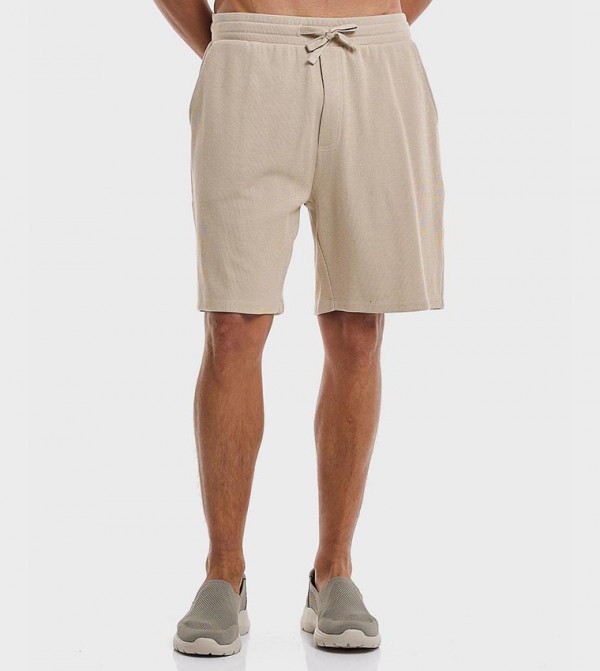 Knitted Shorts with Drawstring Waist