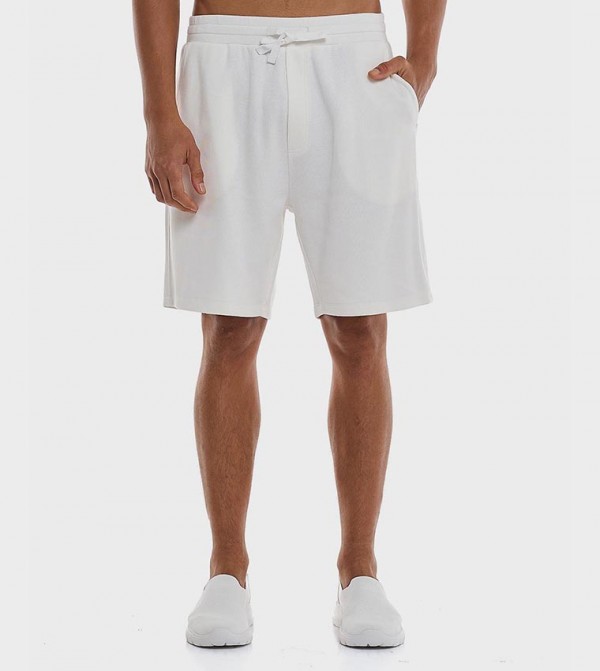 Knitted Shorts with Drawstring Waist