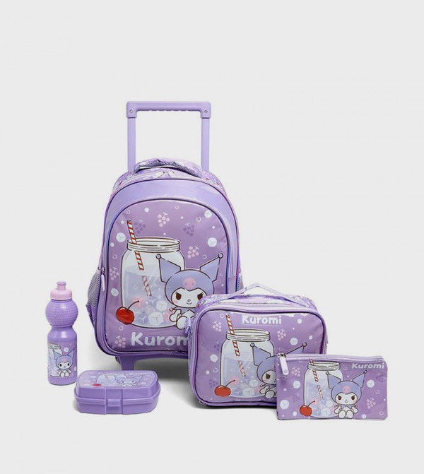 Kuromi 16" Trolley Backpack Set