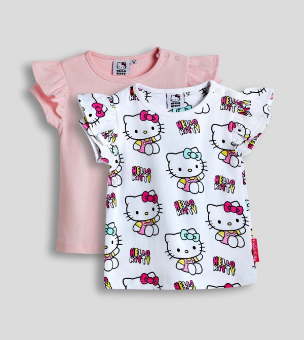 2 Pack Hello Kitty Print T-Shirts