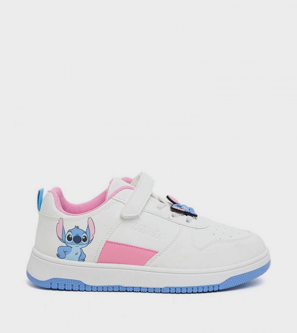 Stitch Printed Velcro Closure Sneakers