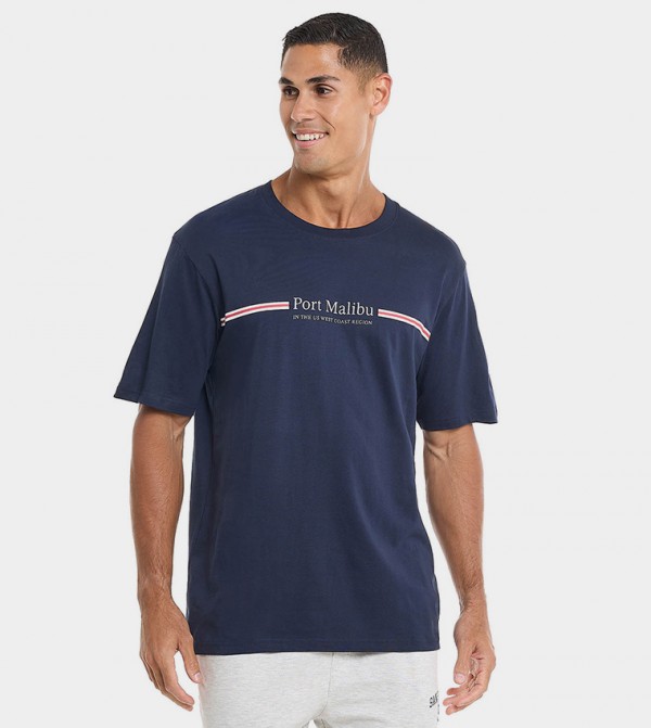Printed T-Shirt with Crew Neck and Short Sleeves