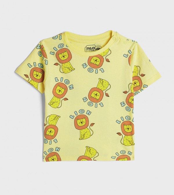 Printed T-Shirt with Crew Neck and Short Sleeves