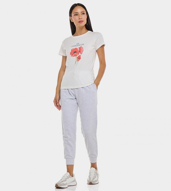 Solid Joggers with Drawstring Waist