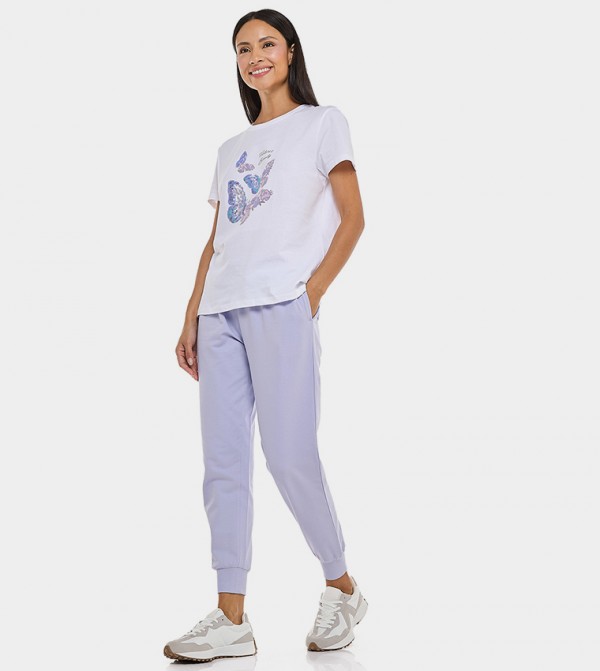Solid Joggers with Drawstring Waist