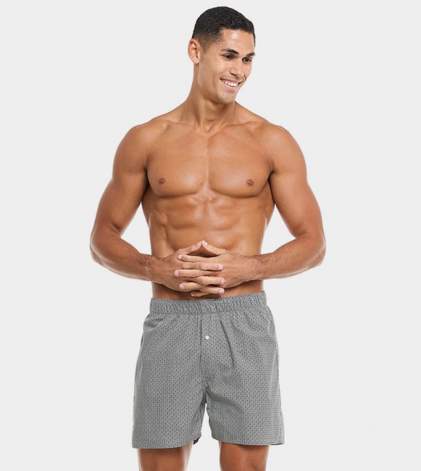 Patterned Boxers with Elastic Waist