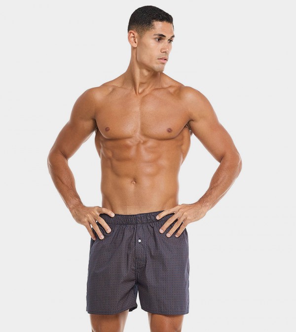 Patterned Boxers with Elastic Waist