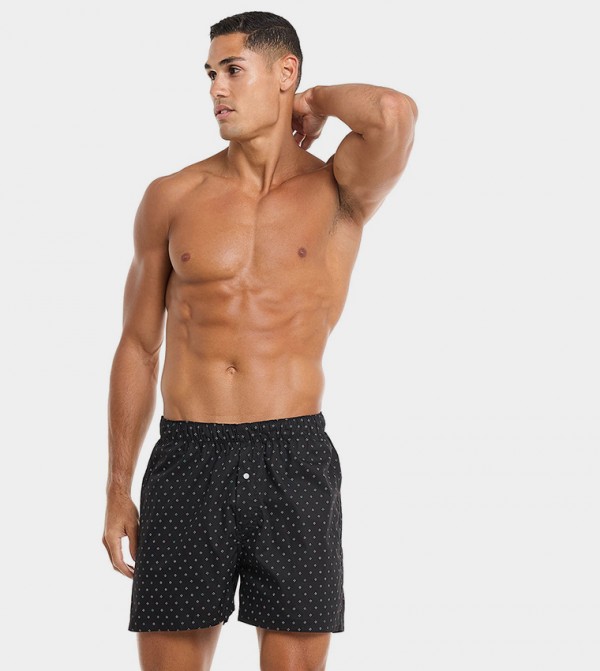 Patterned Boxers with Elastic Waist