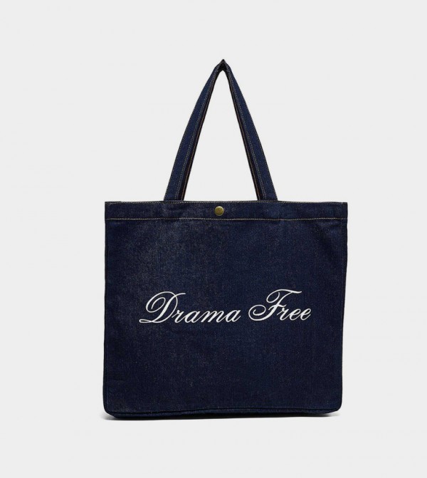 Printed Denim Shoulder Bag