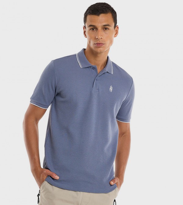Logo Detail Polo T-Shirt with Short Sleeves