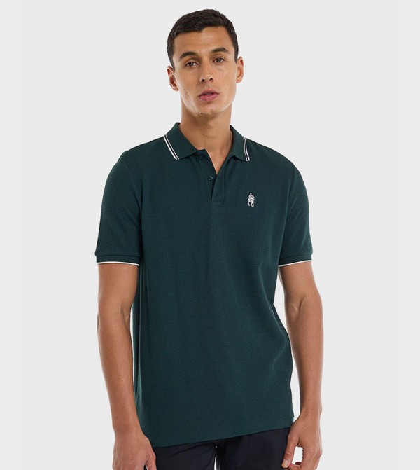 Logo Detail Polo T-Shirt with Short Sleeves