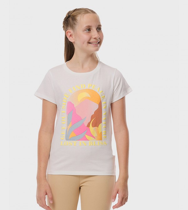Printed T-Shirt with Crew Neck and Short Sleeves
