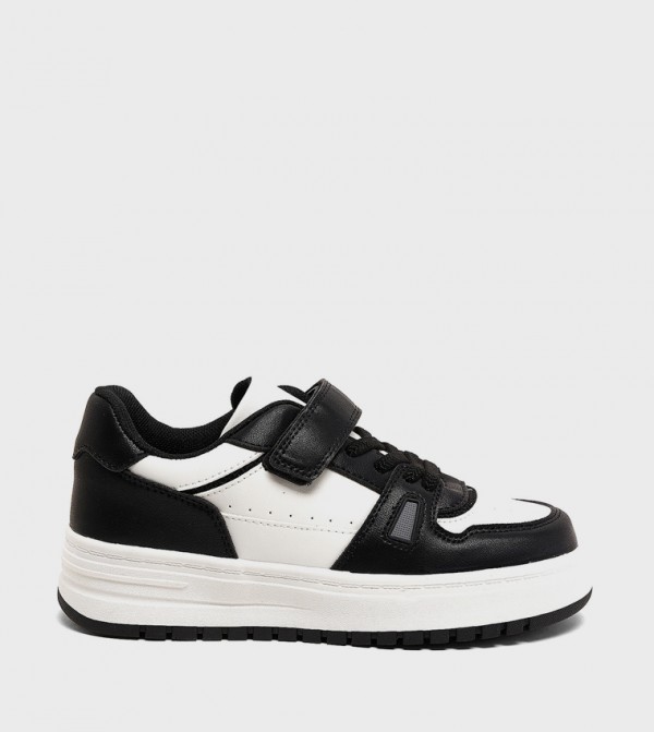 Color Block Velcro Closure Shoes