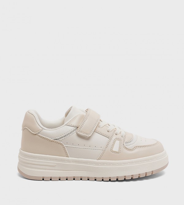 Color Block Velcro Closure Shoes