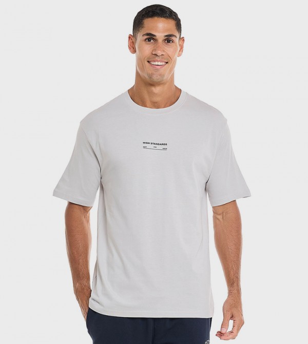 Printed T-Shirt with Crew Neck and Short Sleeves