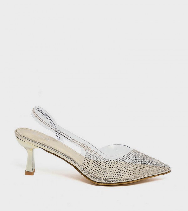 Embellished Slingback Pumps