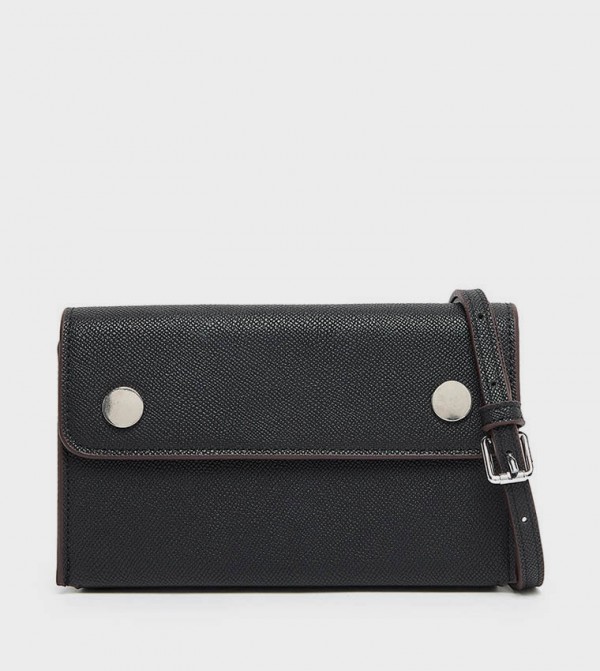 Textured Clutch Bag with Sling