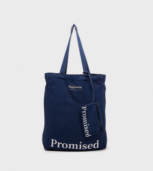Printed Canvas Shoulder Bag