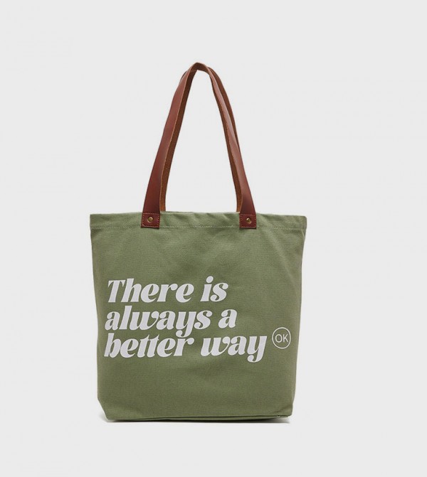Printed Canvas Shoulder Bag