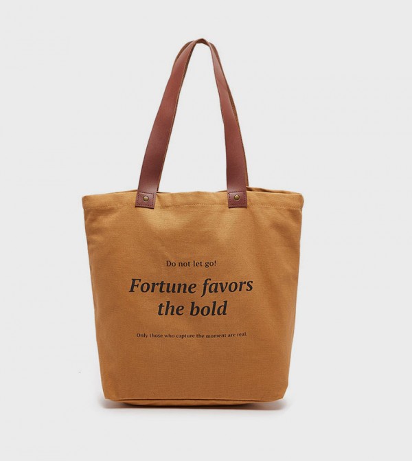 Printed Canvas Shoulder Bag