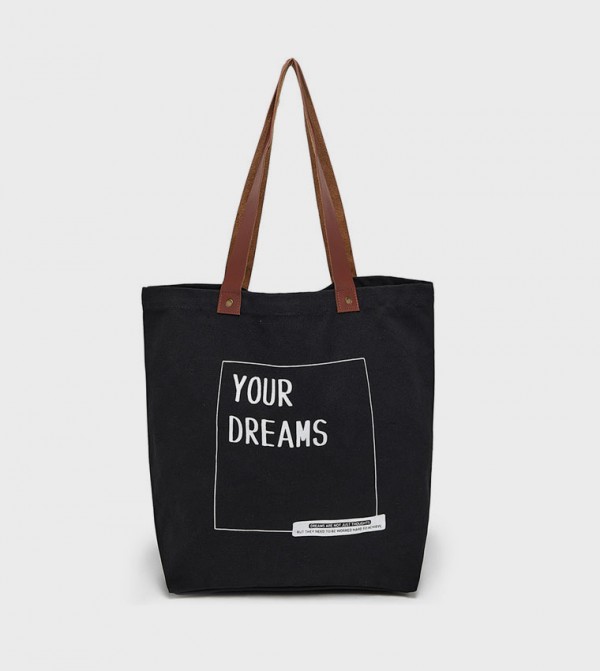 Printed Canvas Tote Bag