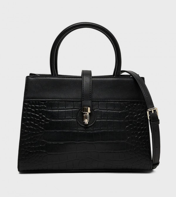 Textured Satchel Bag