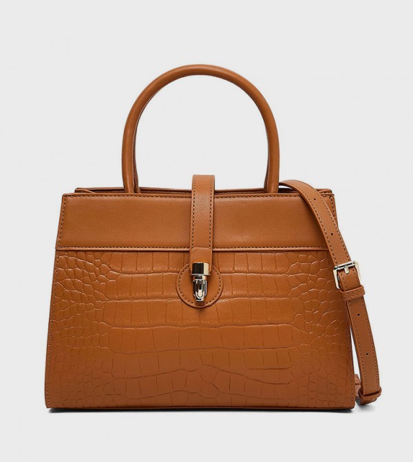 Textured Satchel Bag