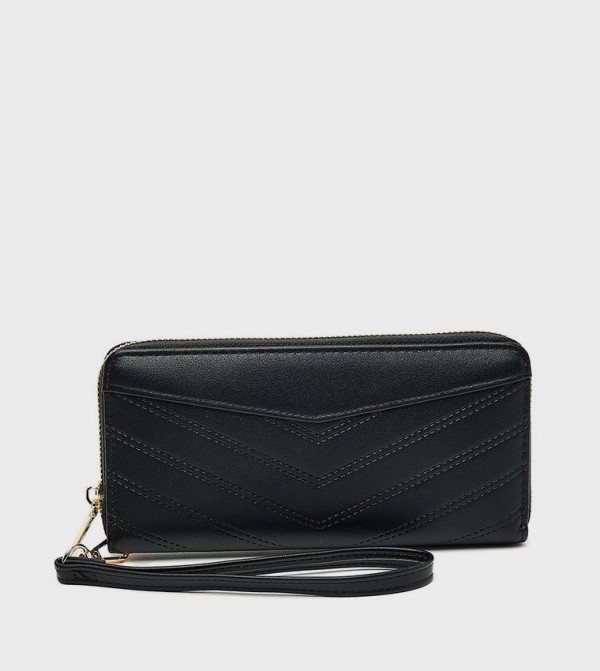 Stitch Detail Long Wallet