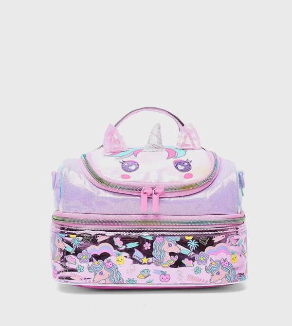 Unicorn Appliqued Double Layer Lunch Bag