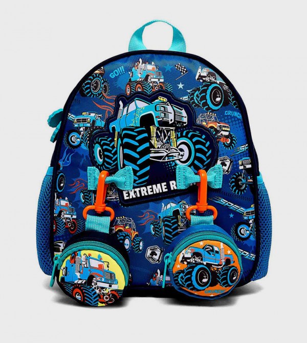 Appliqued Backpack with Pouches