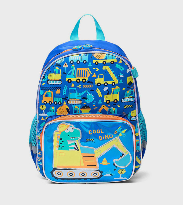 Buy R&B Appliqued Zip Around Backpack In Blue | 6thStreet UAE