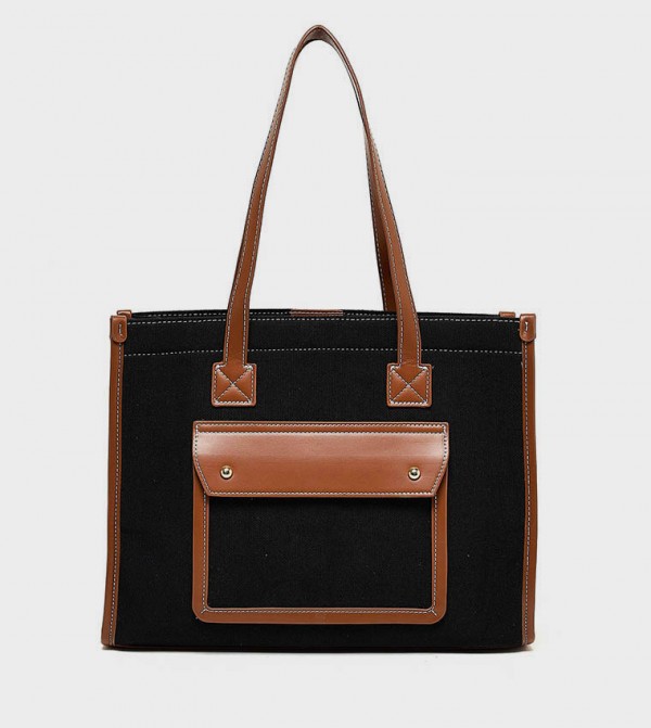 Color Block Tote Bag