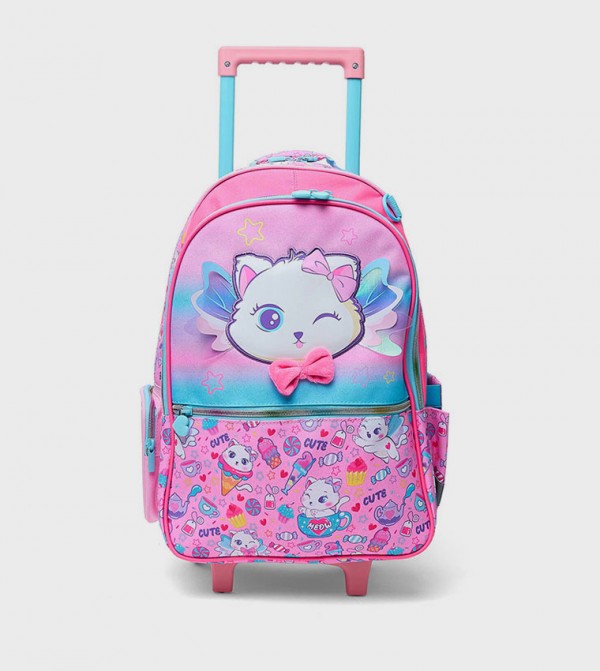 Appliqued Trolley Backpack