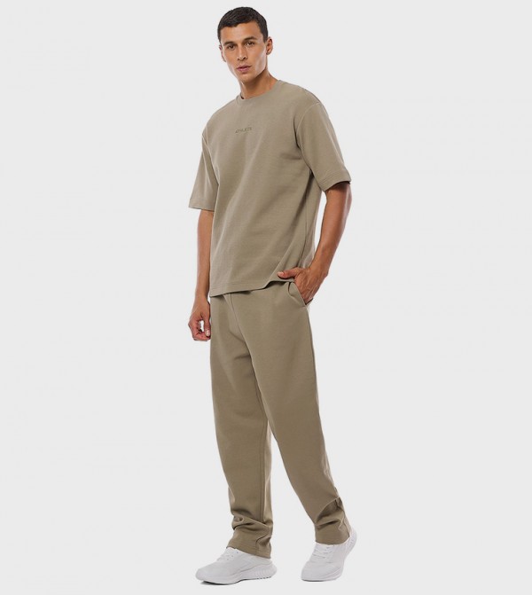 Solid Sweatpants with Drawstring Closure