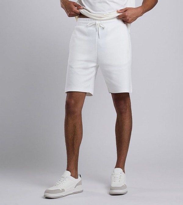 Solid Shorts with Drawstring Waist
