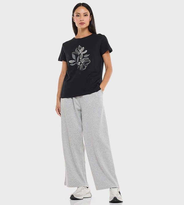 Solid Sweatpants with Drawstring Waist