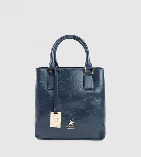 Textured Zip-Closure Mini Tote Bag