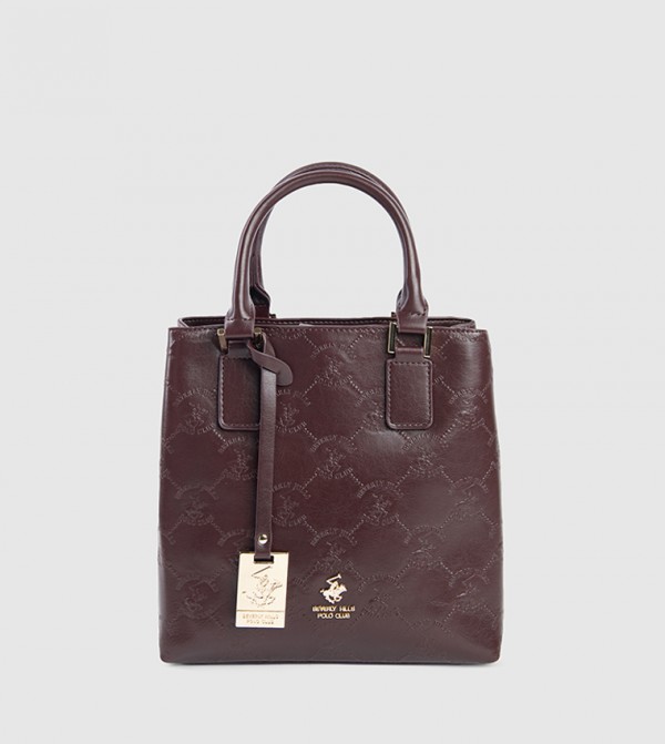 Textured Zip-Closure Mini Tote Bag