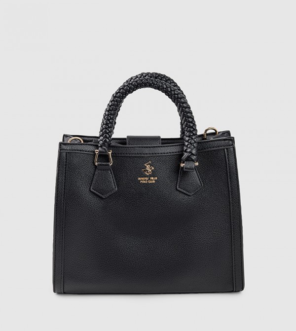 Textured Zip-Closure Tote Bag