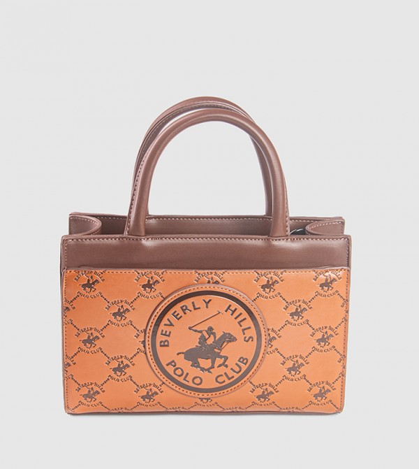 Logo Patterned Mini Tote Bag