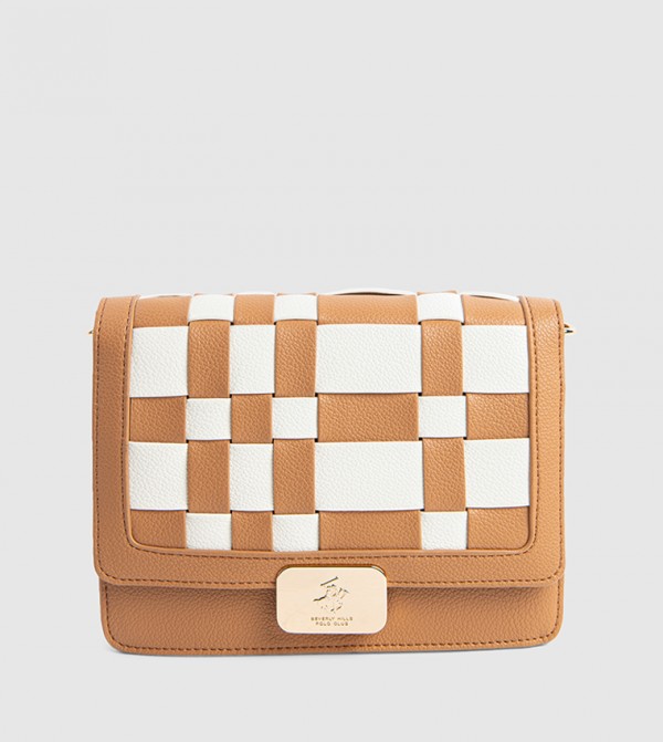 Checkered Flap Crossbody Bag