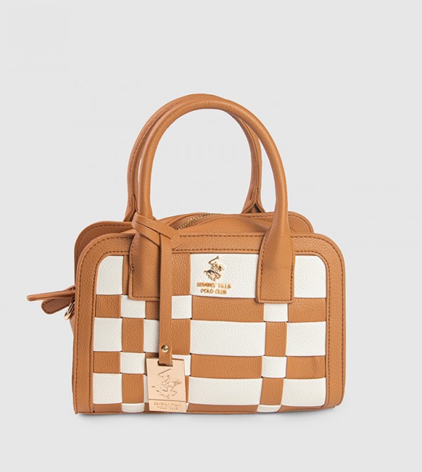Basket Weave Satchel Bag