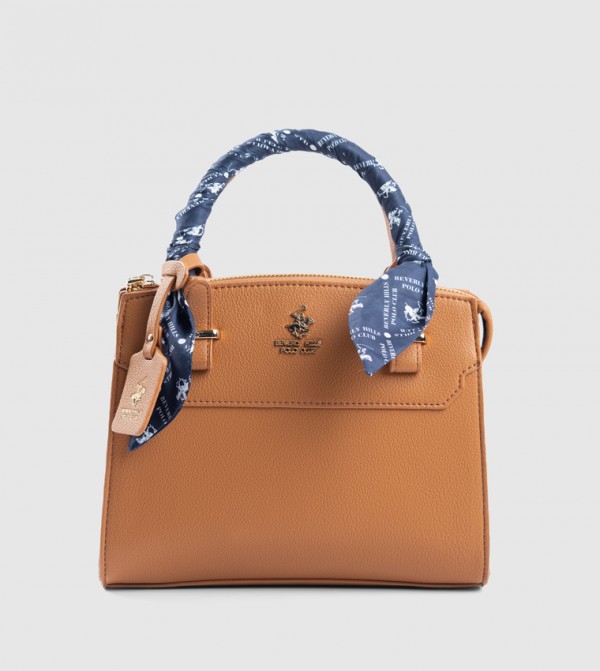 Scarf Detail Satchel Bag
