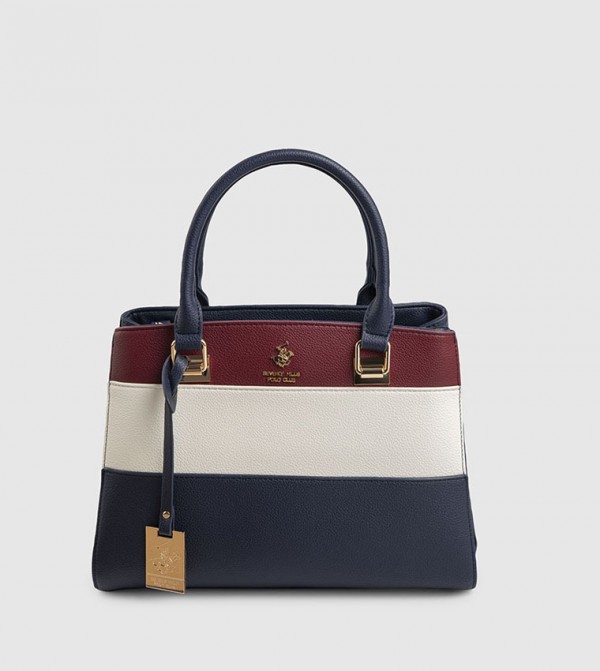 Color Block Satchel Bag