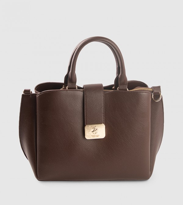 Textured Satchel Bag