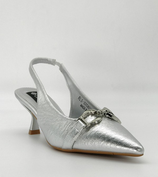 Textured Sling-Back Pumps