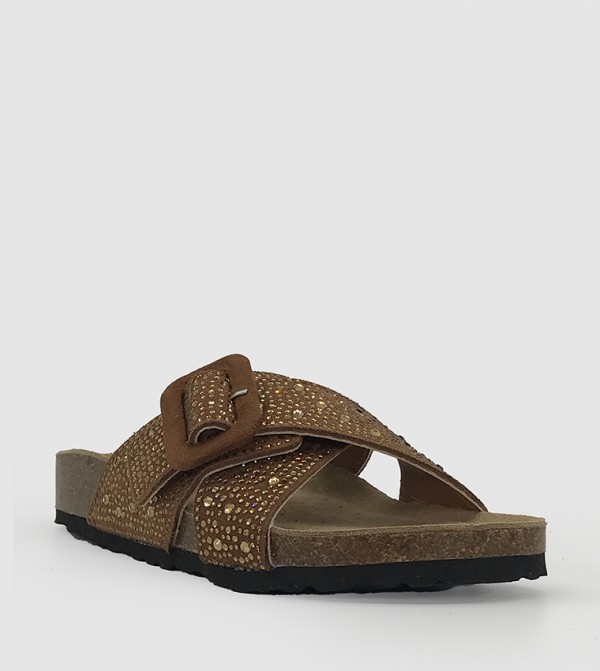 Embellished Criss-Cross Sandals